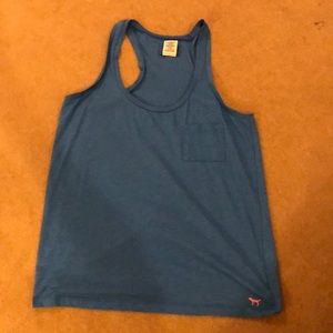 Victoria’s Secret PINK Blue Racerback Cotton Tank
